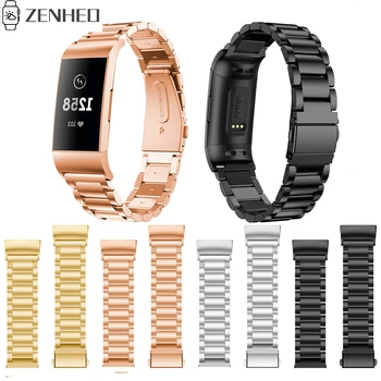 

Watch Band for Fitbit Charge 3 Bands Replacement Metal Wrist Strap Rhinestone Bracelet Watchband for Fitbit Charge3