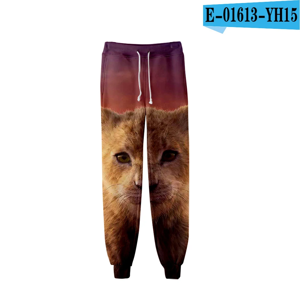 Kpop King Lion мультфильм 3d женские штаны для бега модные хип хоп мужские и женские длинные свободные брюки спортивны фитнес Штаны спортивные штаны 4XL - Цвет: 4