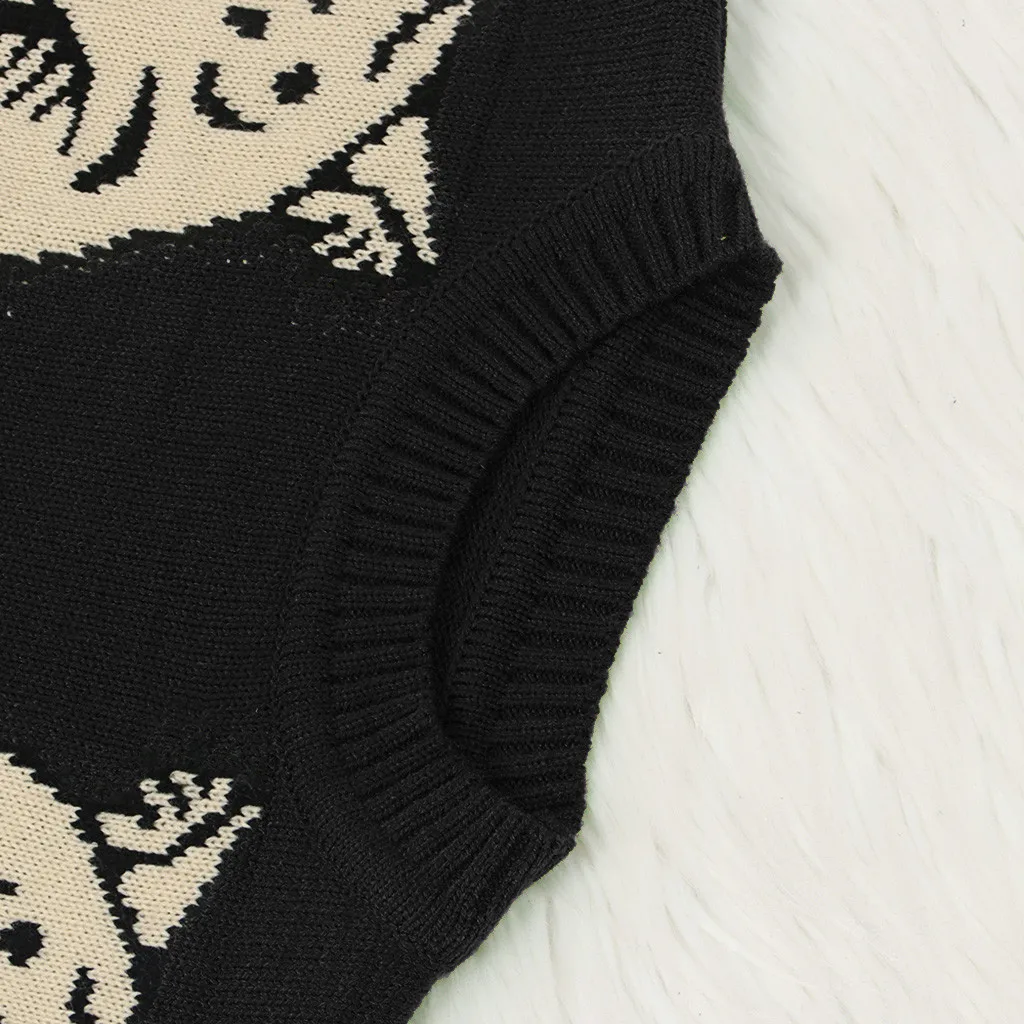 Jaycosin Fashion Women Simple Wild Animal Print Patchwork Sweater Stylish Long Sleeve Comfortable Casual Loose Top Blouse 928#4