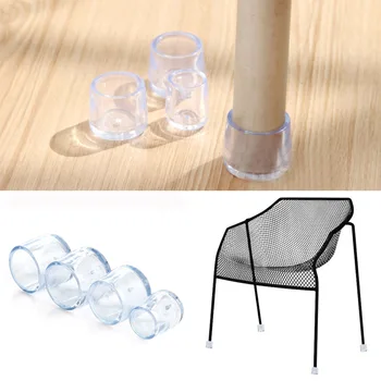 

8pcs Transparent Rubber Mini Non-Slip Wear Resistant Home Durable Anti-scratch Accessories Protector Table Leg Cover