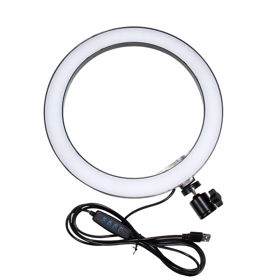 MAMEN 6 дюймов DC5V USB кольцевой светильник для настольной съемки кольцевой светильник для макияжа красивый светильник для видео Youtube с Штативом Держатель для телефона