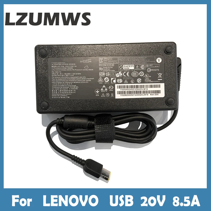 Адаптер питания переменного тока 20 в 170 а Вт для ноутбука Lenovo Legion Y720-15 Y7000P P50 P51 P70 P71