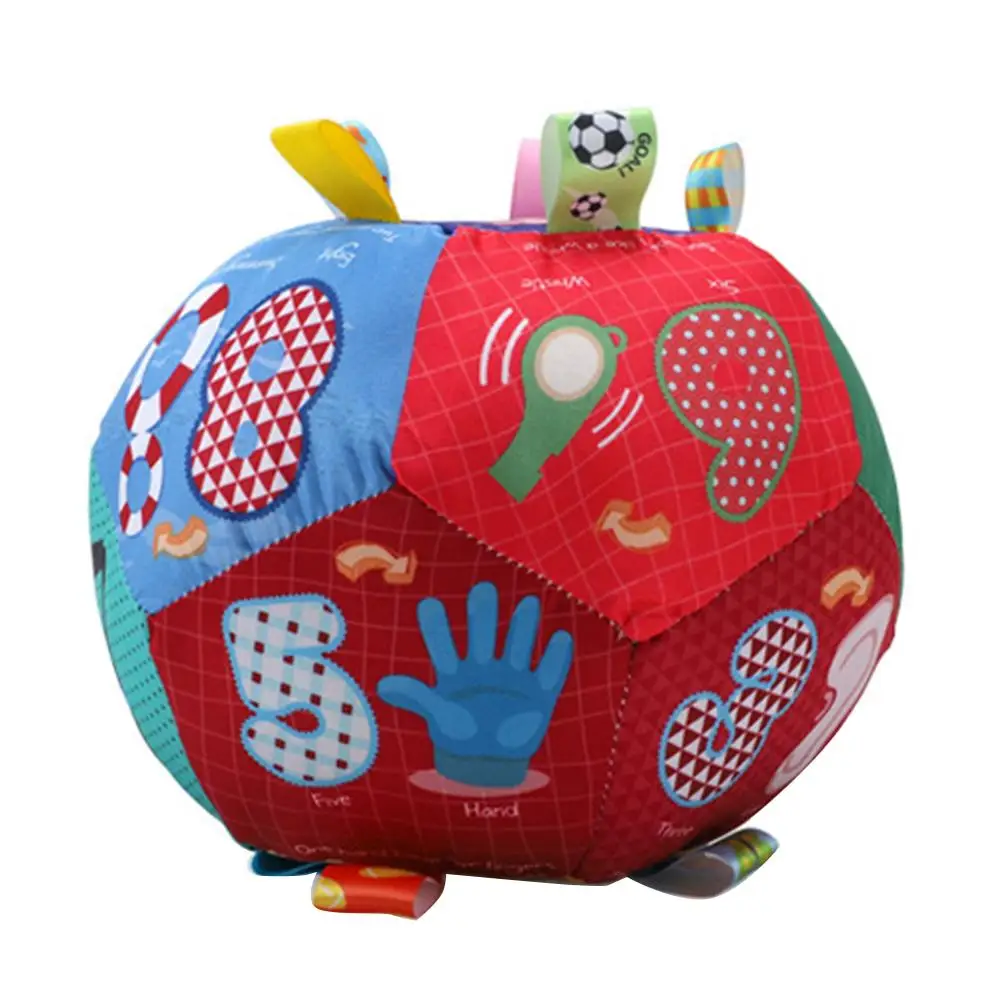 

Colorful Arabic Numeral Baby Hand Grab Soft Cloth Ball Visual Developmental Toy