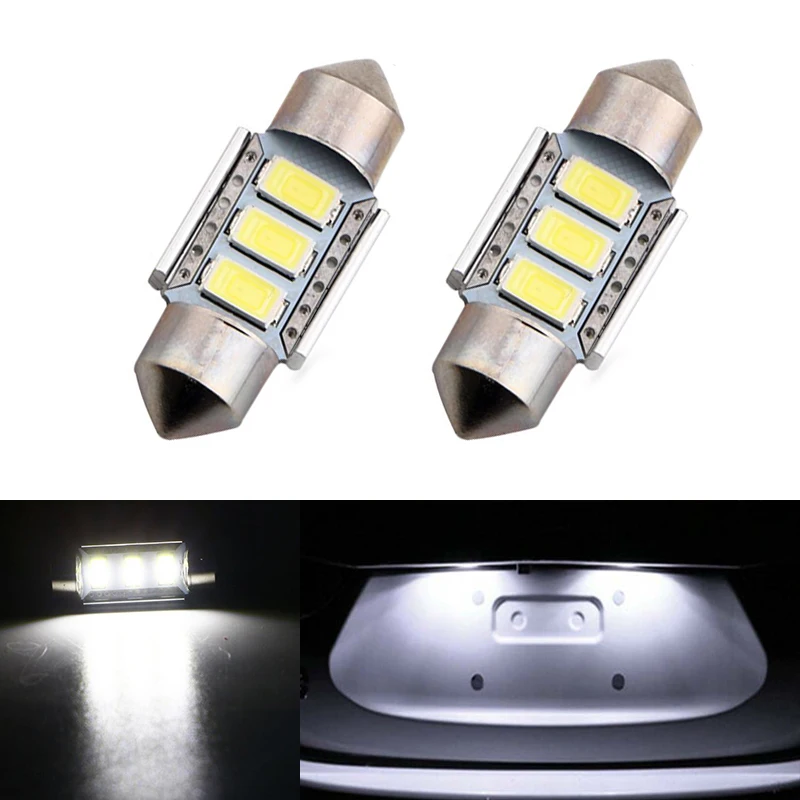 2x Canbus без ошибок 36 мм 3 светодиодный фестонная автомобильная лампа номерной знак