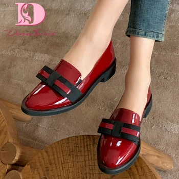 

Doratasia New Fashion 2020 Patent Leather Slip-On Casual Shoes Woman Pumps Female Butterfly Office&Career Pumps Women Shoes