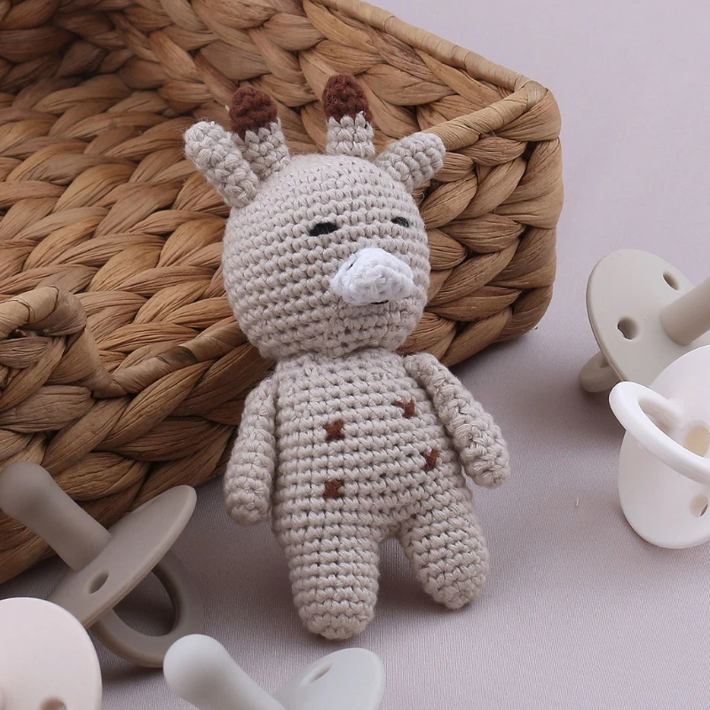 13cm/5in Crochet Doll Stuffed Animal Deer Toy Soft Comfortable Mini Early Education Home Decoration Baby Gift | Игрушки и хобби