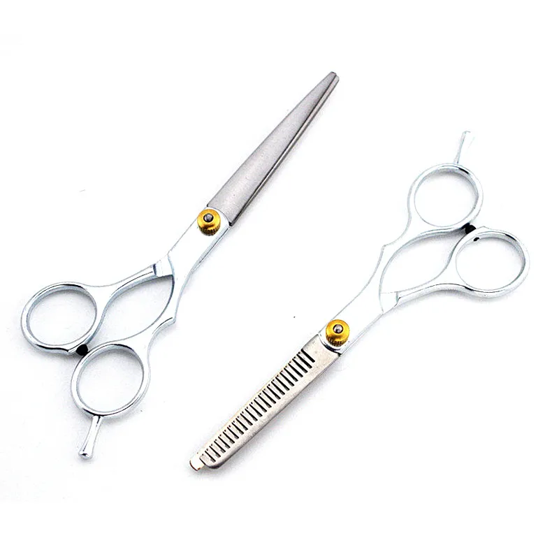 2 Pcs Hair Scissors Stainless Steel 5.5/6 Inch Cutting Thinning Styling Tool Salon Hairdressing Shears Regular Flat Teeth Blades | Красота и