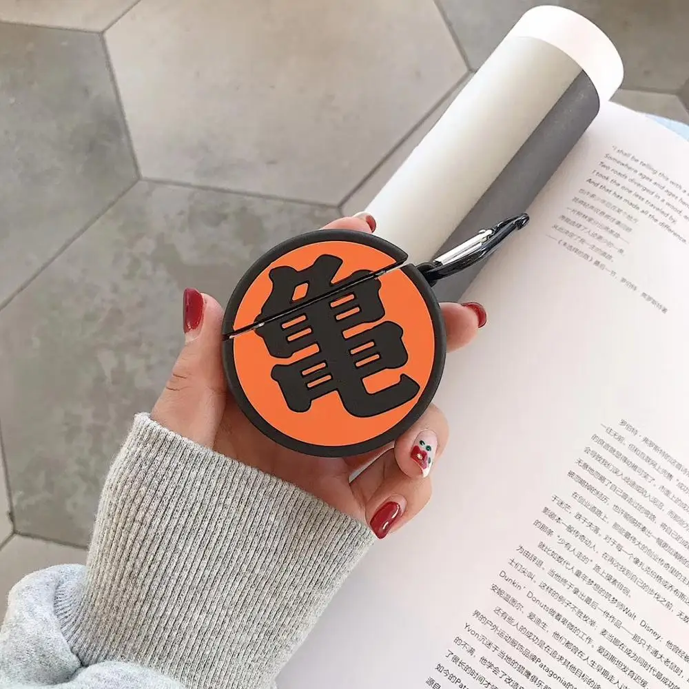 2 3D Dragon Ball Son Goku чехол для Airpods 1 2 Милые силиконовые аксессуары Bluetooth чехол для наушников Защитный чехол с брелоком - Цвет: 2