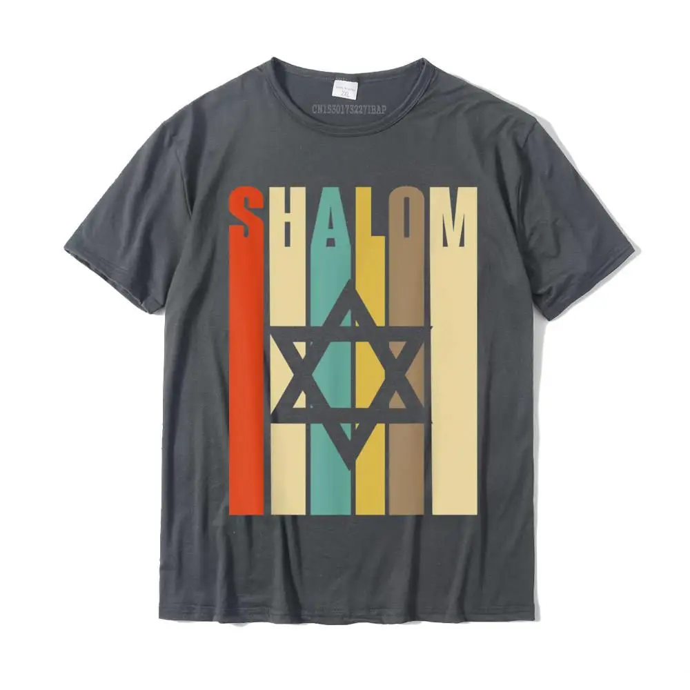 Printed On Tops Shirts Wholesale Round Neck Hip hop Short Sleeve 100% Cotton Men Tshirts Printing Tee Shirt Free Shipping Retro Style Shalom Jewish T-Shirt With Star Of David__MZ16423 carbon