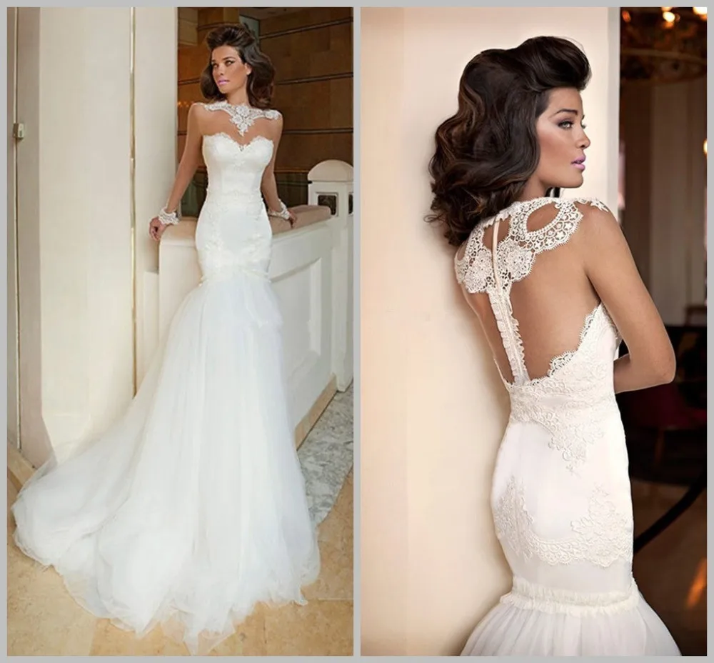 Custom long sleeves Elegant Lace appliques Mermaid 2018 Sexy Backless Bridal Gown Free shipping mother of the bride dresses Custom long sleeves Elegant Lace appliques Mermaid 2018 Sexy Backless Bridal Gown Free shipping mother of the bride dresses