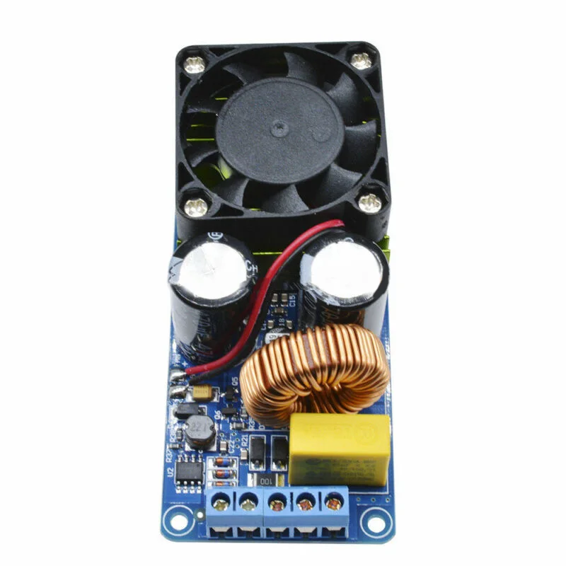 Двойной DC Питание 58 V-70 V IRS2092S 500W подойдет как для повседневной носки, так канальный цифровой усилитель 4 Ом нагрузки HIFI чистый Мощность усилитель+ вентилятор