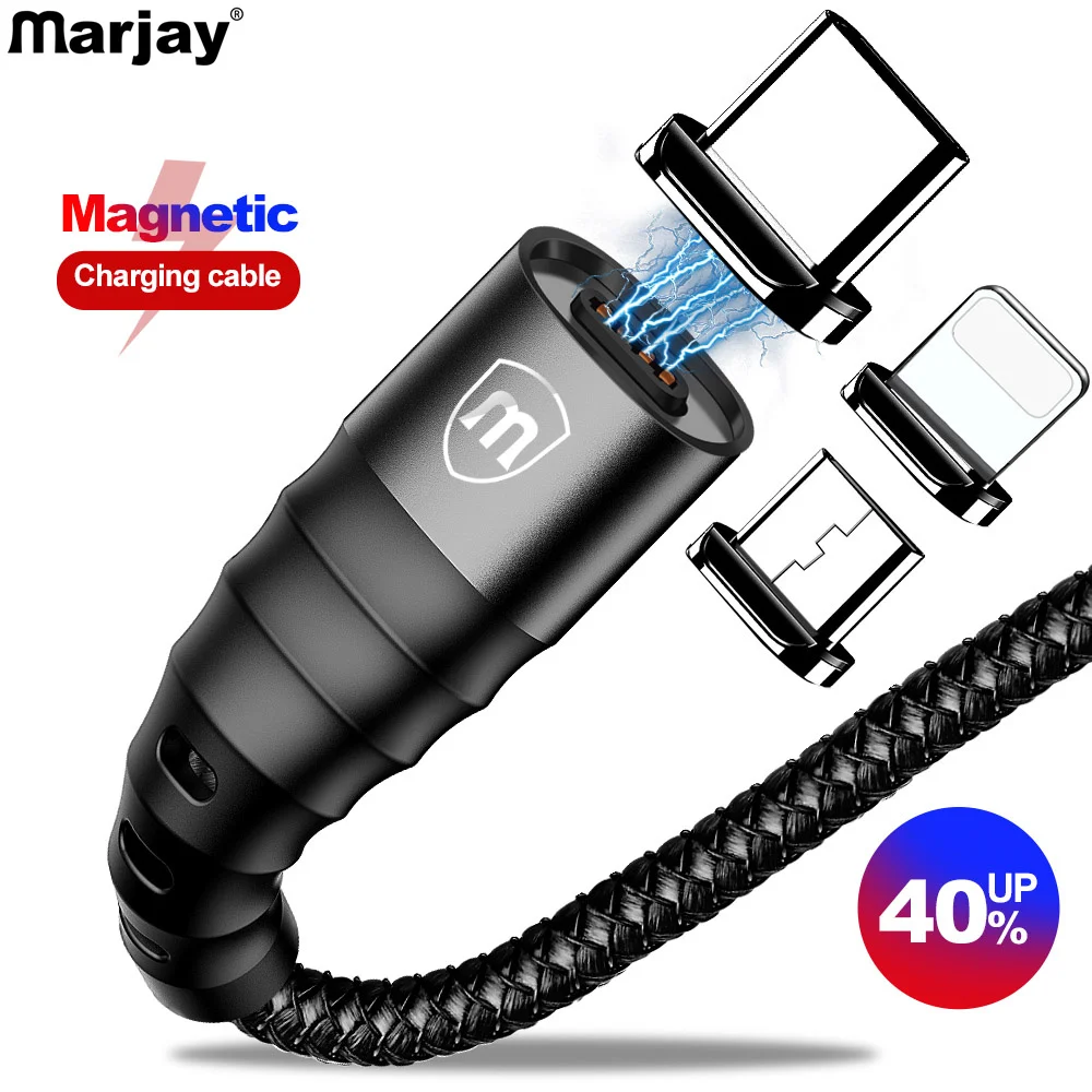 

Marjay Magnetic Cable Micro USB Type C Fast Charging Phone Microusb Type-C Magnet Charger USB C For iphone huawei xiaomi Cable