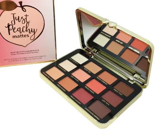 01 Палитра для макияжа глаз Just Peachy Eyeshadow Pallete VELVET MATTE Eye SHADOW PALETTE с персиковым/сладким инжировочным кремом - Цвет: 01
