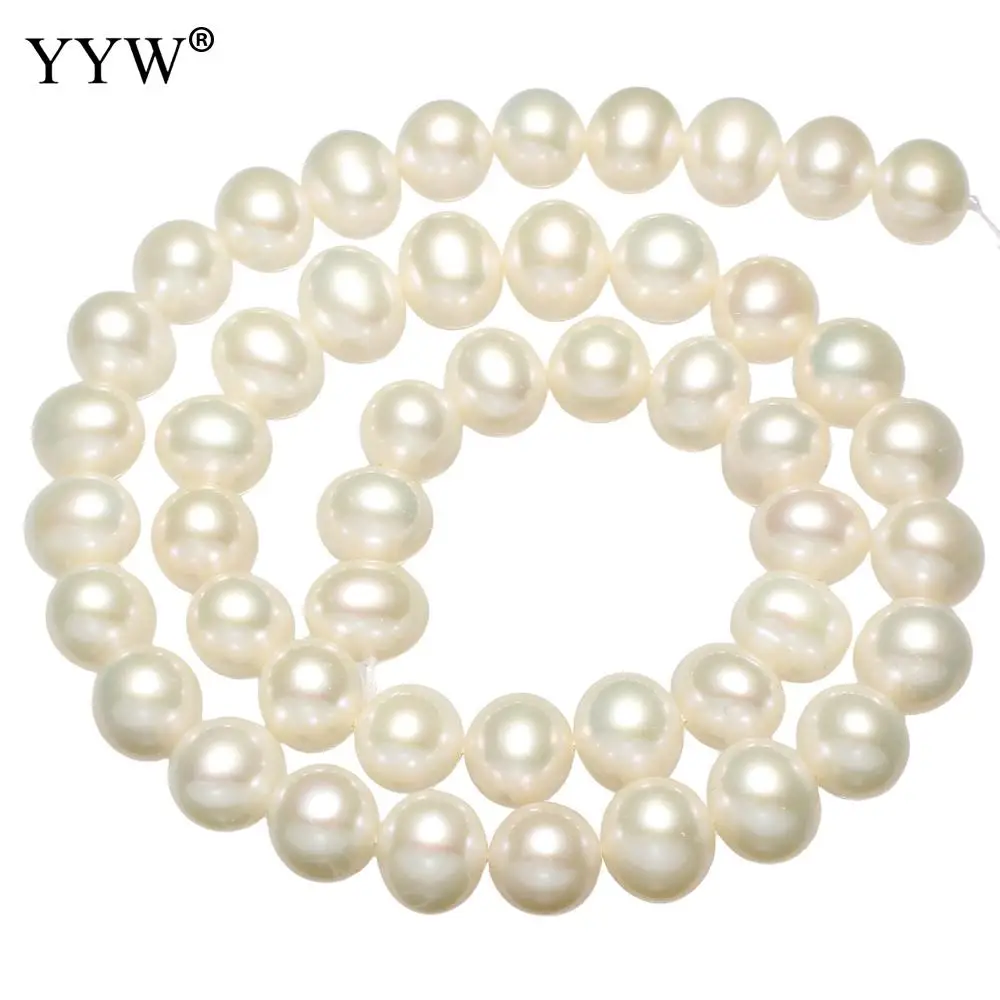 

Grade AAA High Quality Freshwater Pearl Beads For Necklace Bracelets Jewelry Making 9-10mm White Potato Cultured Natural Pearls