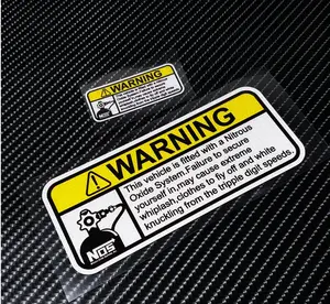 Car Sticker Funny Warning Sign Turbo Boost Decal Pvc 15.2cm×8.6cm