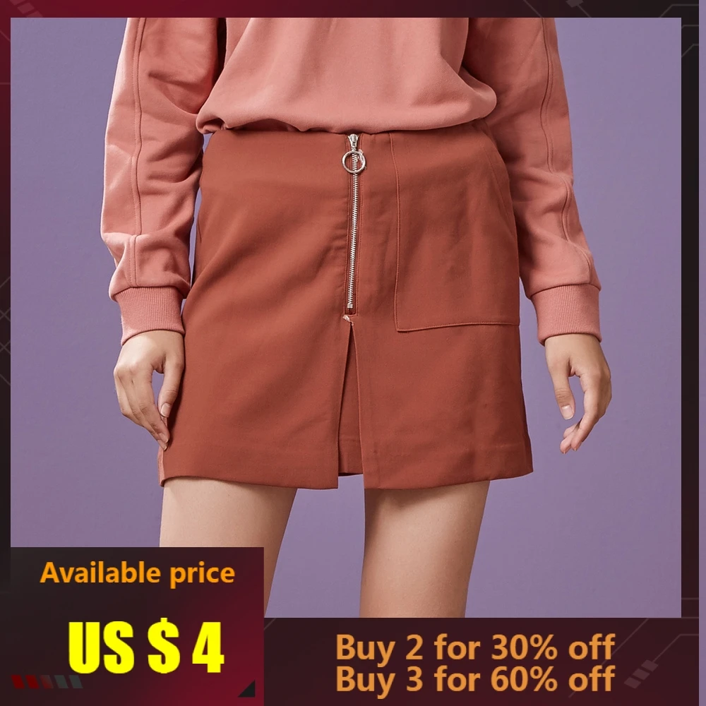 

MetersBonwe Short Skirt Female High Waist A-line Mini Skirts Women Slimming skirt 2019 Summer Joker Skirt New Arrivals