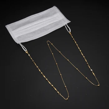 

Women Mask Chain Clear Zircon Gold Color Anti-slip Reading Glasses Chains Holder Eyeglass Cord Rope Strap Sunglasses Lanyard New
