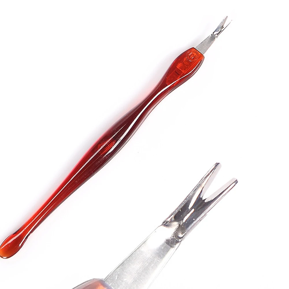 1 шт. толкатель для кутикулы ногтей омертвевшая кожа вилочный триммер для удаления кутикулы инструмент для ухода за ногтями