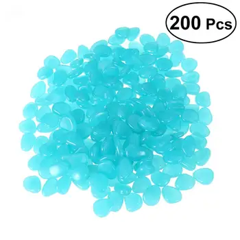 

200pcs Luminous Stones Cobblestones Pebbles Stones Glow In The Dark For Aquarium Fish Tank Gravel Decorations For Garden Yard