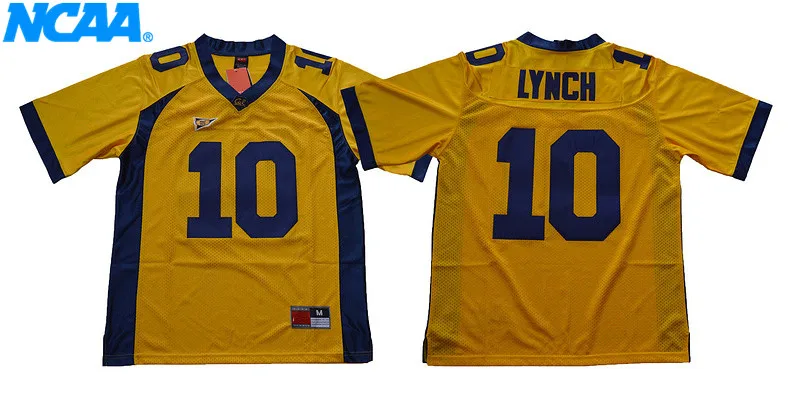 Новое поступление высокое качество NCAA Калифорния Golden Bears#17 Roogers#8 Lynch#10 футболка колледжа Limited Джерси S-XXXL