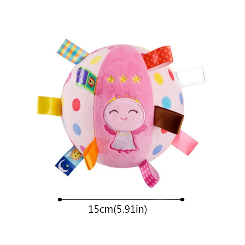 Baby Toys For Children Animal Ball Soft Plush Mobile Toys With Sound Baby Rattle Infant Body Building Ball Toys - Цвет: style 6