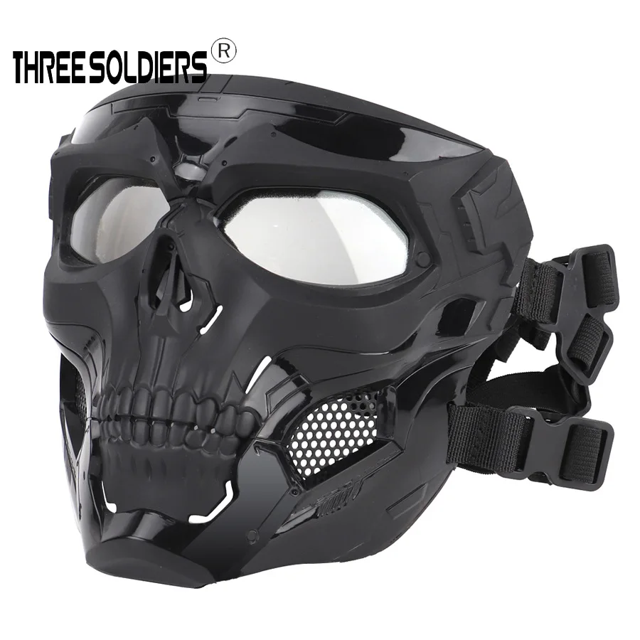 

New Style Skeleton Camouflage Tactical Full Face Mask Outdoor Riding Sand-proof Mask Cool Dressing up CS Tactical Protection