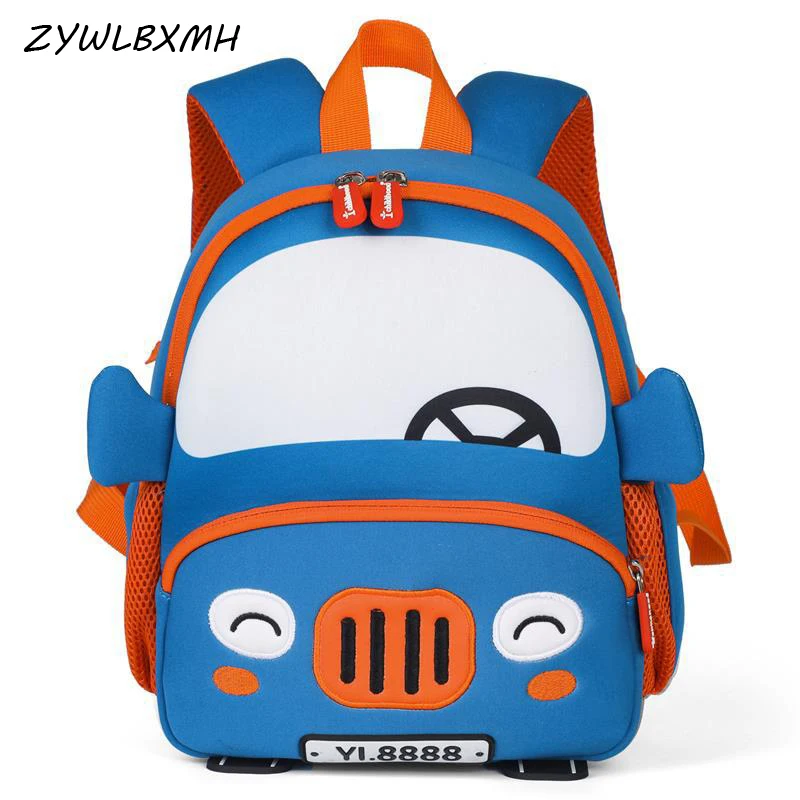 

ZYWLBXMH Cartoon Piggy Pattern School Bag Boy Backpack Anti-lost kids Schoolbag Student School Backpack mochila feminina escolar