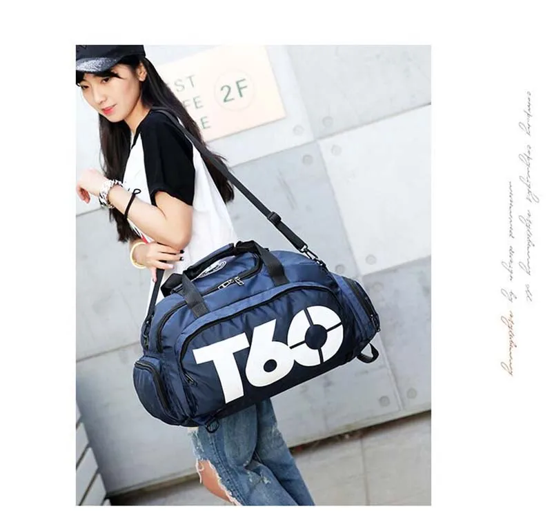 New Sport Gym Bag Men Women Outdoor Waterproof Backpack Separate Space For Shoes Handle Bag