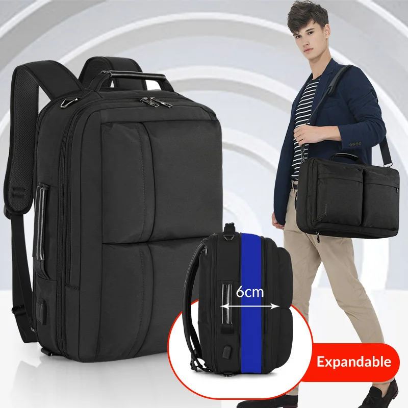  Tigernu 2020 New Expendable Large Capacity Backpack Men Anti theft 15.6 inch Laptop Backpack USB Ch