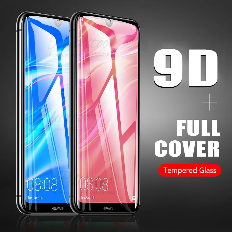 9D изогнутое полное покрытие защитное стекло на Huawei prime Y6 Y5 pro prime закаленное стекло y 5 6 7 протектор экрана y62019