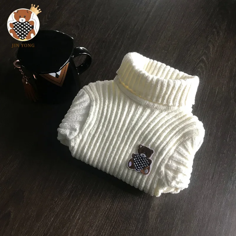 Chenille Not Balling up Kim Brand Kids' Sweater Embroidered Pure Yarn Dyed Base Shirt Thick Men And Women Baby Clothing