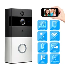 Onvian WiFi Doorbell Camera+8G TF Card 720P HD Video Door Bell Motion Detector Smart Wireless Doorbell with Camera Night Vision