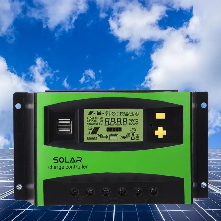 40A 12 V/24 V солнечный регулятор заряда IP32 ШИМ контроллер зарядки 28-10AWG солнечный регулятор зарядки