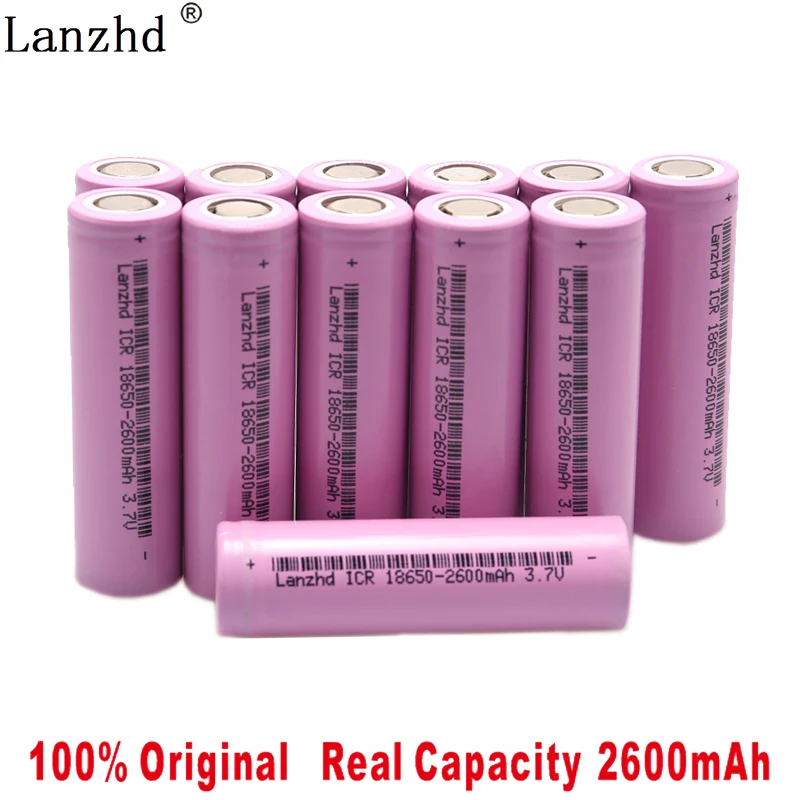 10pcs 18650 Batteries 18650 Battery 3.7v Rechargeable Batteries 2600mah