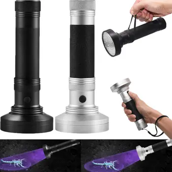

100 leds LED UV Flashlight Torch Purple Violet Light Lamp Detection Fluorescen