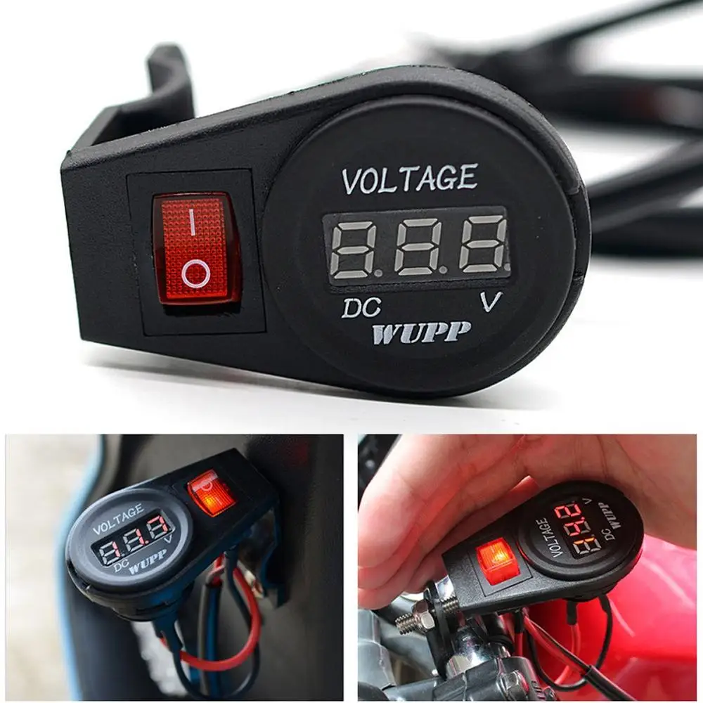 Мотоцикл 12V24V модифицированный вольтметр с переключателем автомобильный вольтметр цифровой Дисплей