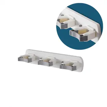 

Broom Mop Holder Wall Mounted Organizer Suction Adhesive Hook For Home Cleaning Tools