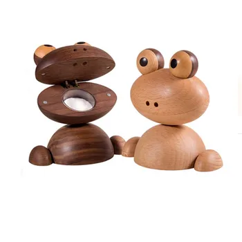 

Handmade Beech Wood Frog for Living Room Decoration Perfume Holder Display Art Craft Toy Wooden Frog
