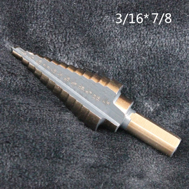5pcs HSS Titanium Coated Step Drill Bit Tools for Metal High Speed Steel Wood Hole Cutter Cone Drill Triangle Handle 5pcs HSS Titanium Coated Step Drill Bit Tools for Metal High Speed Steel Wood Hole Cutter Cone Drill Triangle Handle