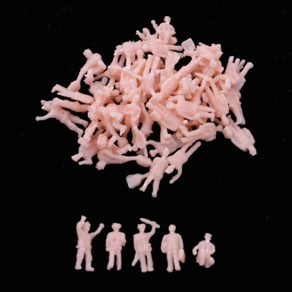 1/150 Scale Mini Plastic Worker Action Figures Model Trians Miniatures N