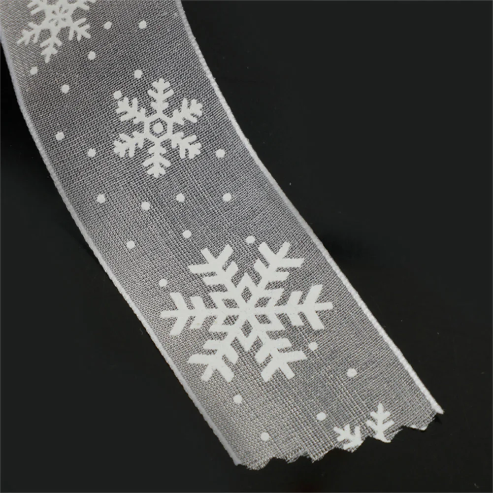 10/20m Christmas Transparent Snowflake Organza Ribbon DIY Gift Wrapping Decor Clearsnowflake design add more festive atmospheres
