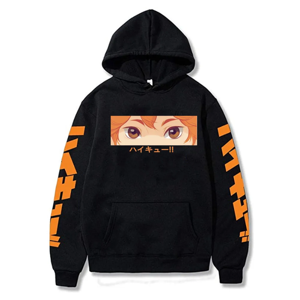

2021 Haikyuu Hoodie Pullovers Tops Long Sleeves Autumn Man Anime Eyes Funny Clothes Homme