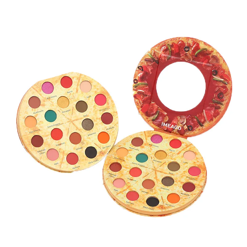 Europeu e Americano Popular Maquiagem Bandeja Pizza Eyeshadow Fosco Pearlescent 18-color 5 18-color eyeshadow fosco pearlescent eyeshadow bandeja