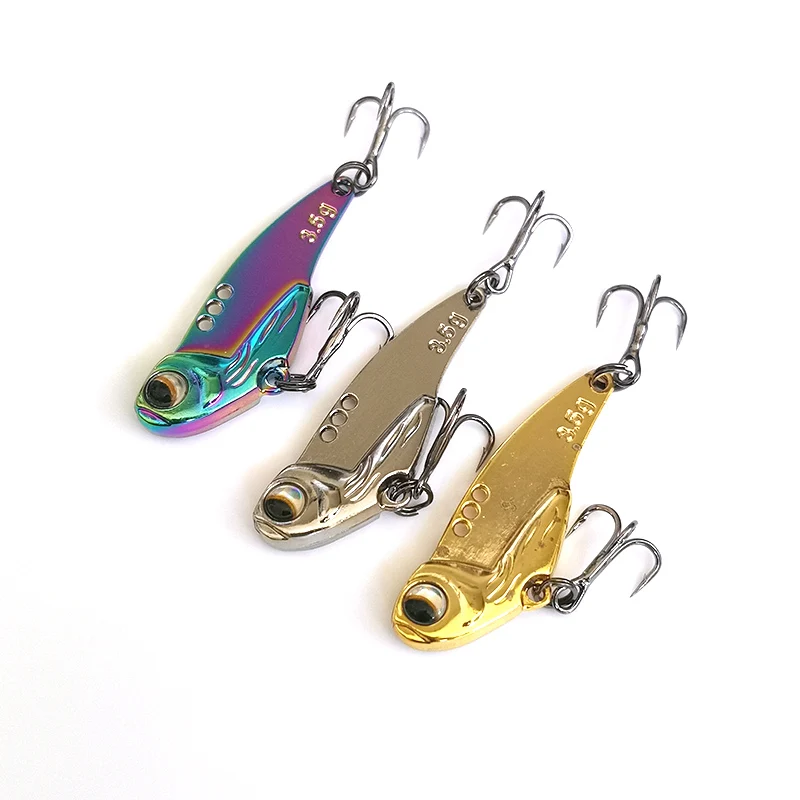 Neue Metall Mini VIB Löffel Wobbler Angeln Locken 3,5g 5g 7g Angelgerät Bass Pin Crankbait Vibration spinner Sinking Köder – Detail 8