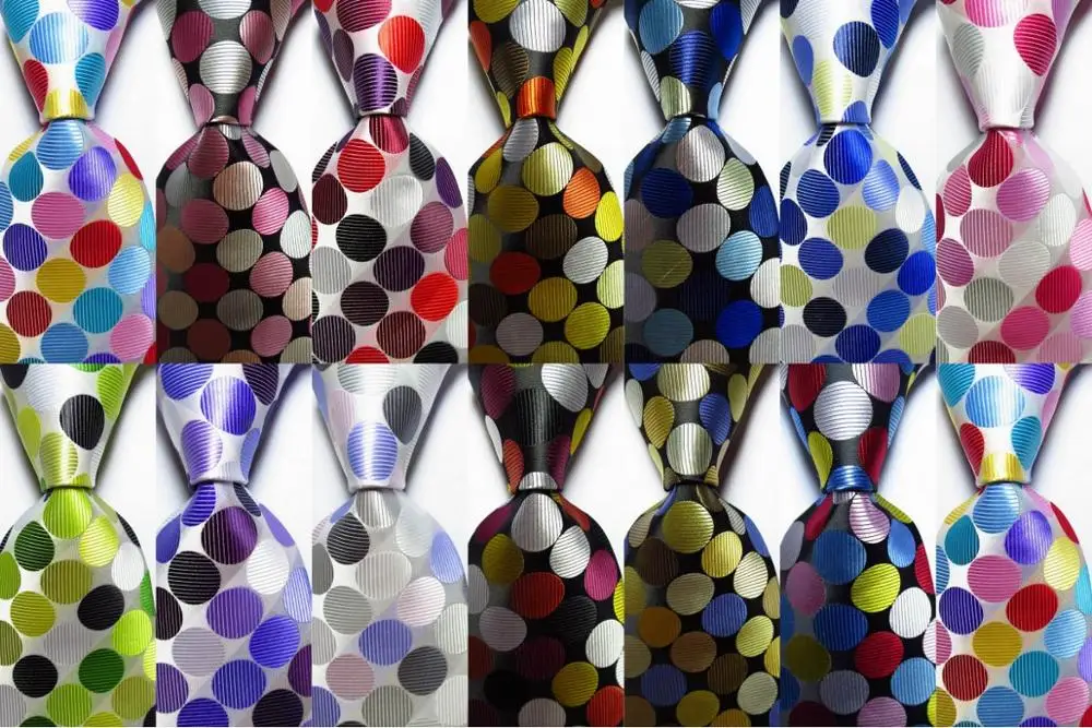 Новый модный мужской галстук в горошек 9 см набор шелковых галстуков красный