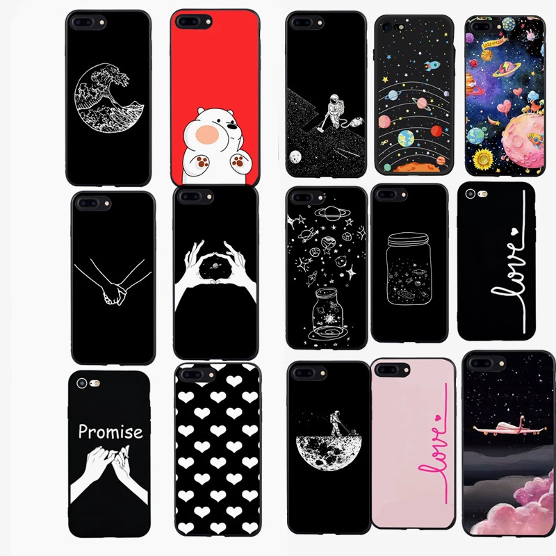 Space Artistic Abstract Line Black Pattern Funda For Iphone 7 Case Silicone For Iphone X Xs 8 7plus 6 6s 5 5s Se Soft Back Cover Aliexpress Cellphones Telecommunications