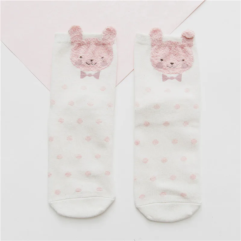 KingDeng Зимние Лодыжки Мультфильм Теплые Носки Для Женщин Kawaii Harajuku Art Розовый Милый Носок Для Девочек Корейский Стиль Женщины Streetwear