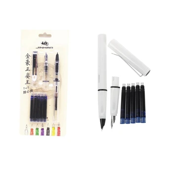 

Jinhao 10Pcs Bluew Inkt 599 All Series 2 Suits Medium Fine Nib Fountain Pen - 5Pcs Transparent White & 5Pcs White