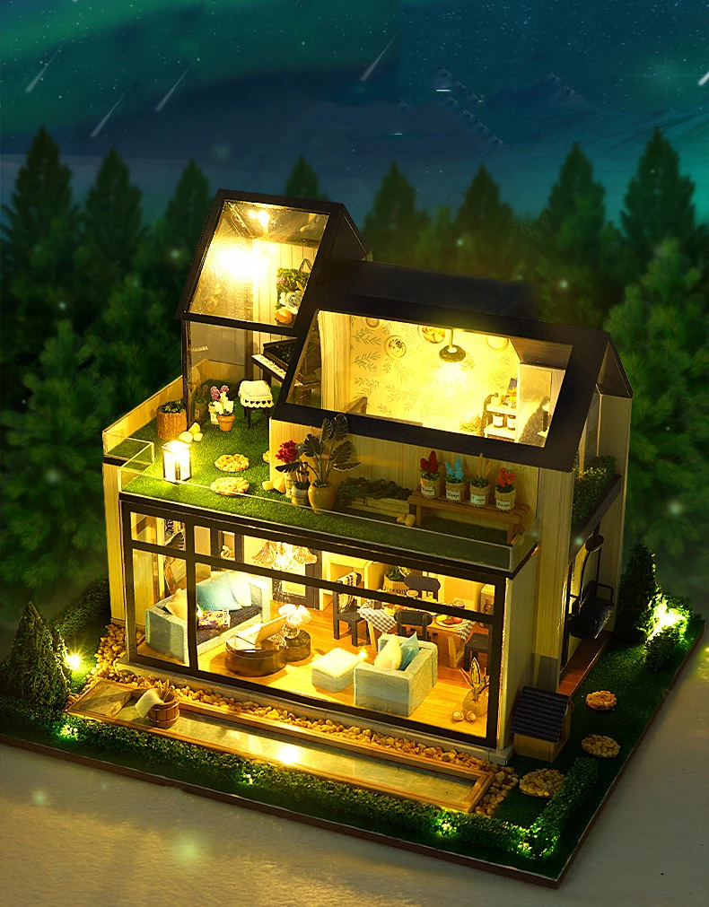 Nordic Villa DIY Miniature Dollhouse Kit