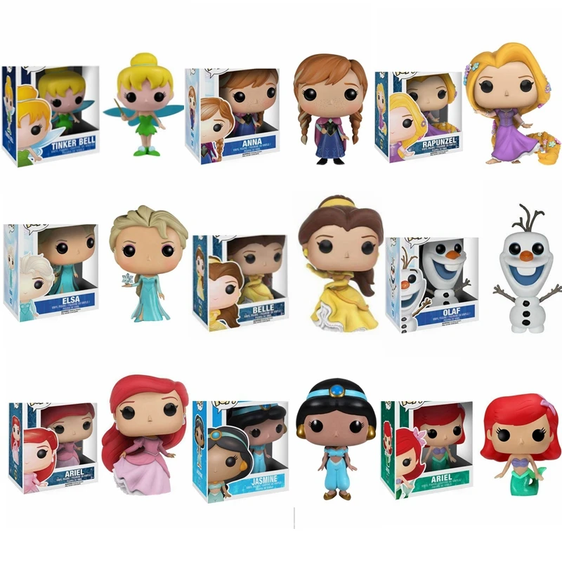 Виниловые куклы Funko Холодное сердце Ариэль Рапунцель Золушка Тиана экшн-фигурки